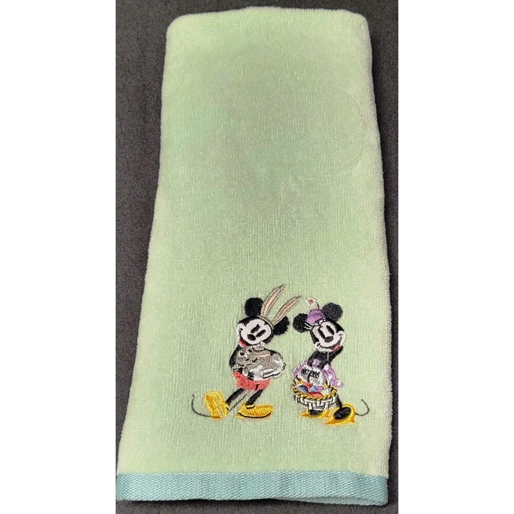 Disney Mickey & Minnie Easter Hand / Kitchen Towel Embroidered 16x24 Kohls